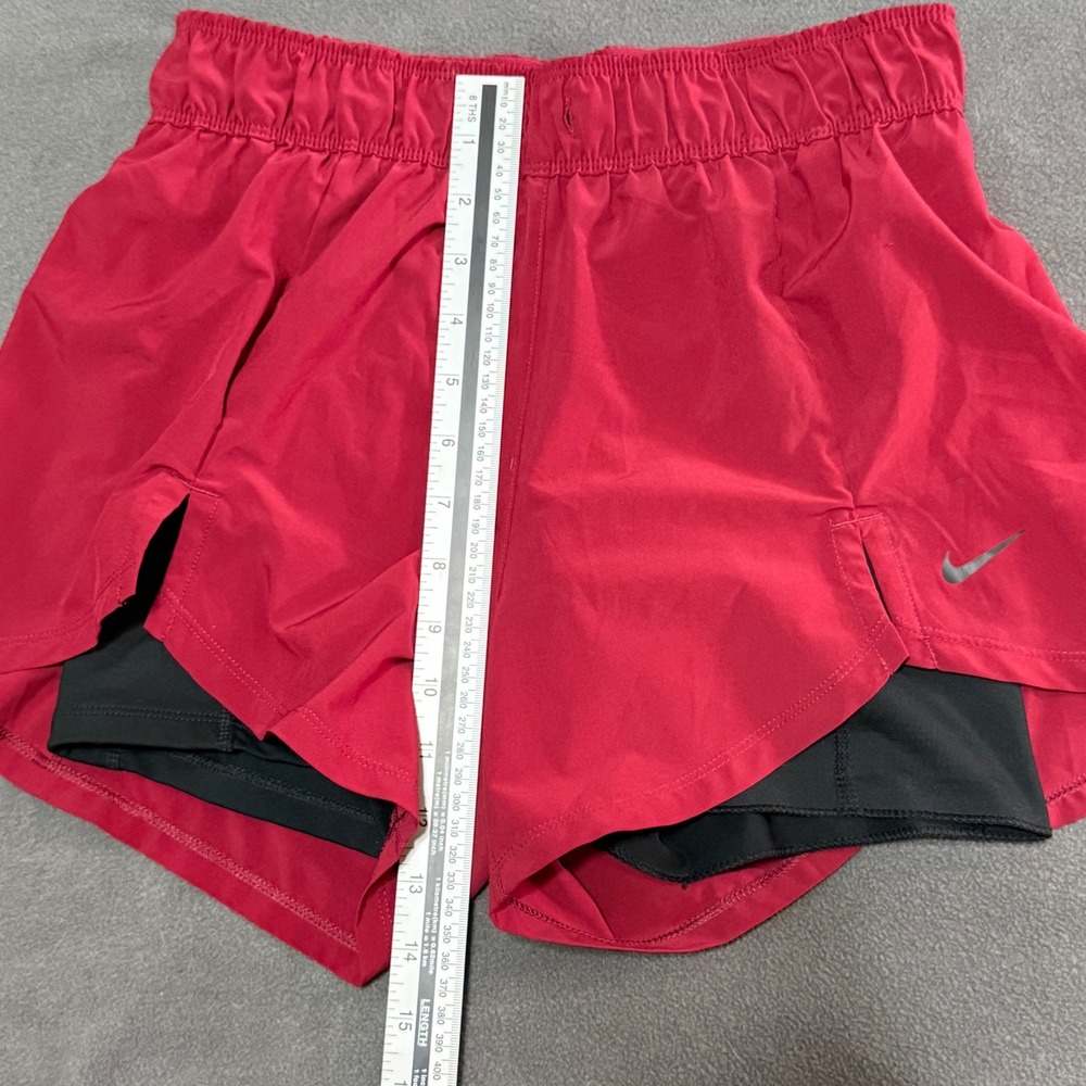 Nike Dark Red And Black Athletic Sporty Running Workout Shorts Size Small - Picture 5 of 5
